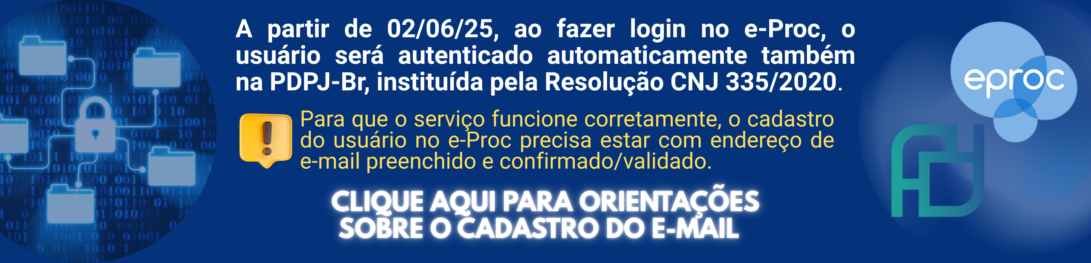 Banner: regularize seu e-mail. Clique para abrir o manual de regulariza��o.